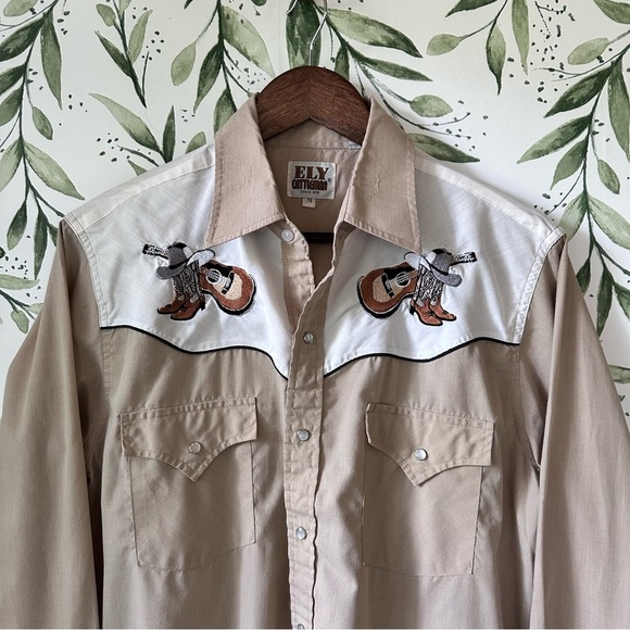 Vintage Fly Cattleman Pearl Snap Button Down. Medium. - Picture 2 of 8